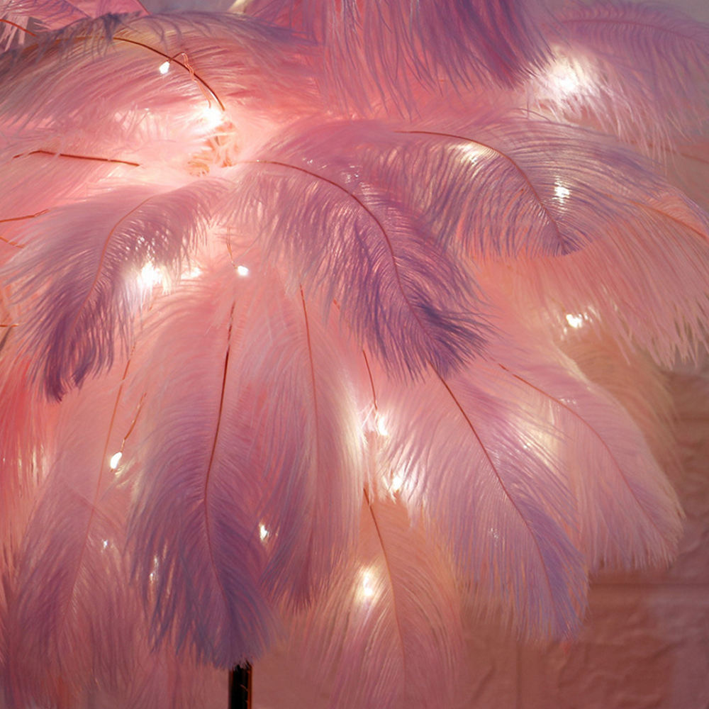 Luxury Atmosphere Feather LED Bedside Room Lamp