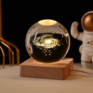 Solar System Warm Luminous Crystal Ball Glass Lamp