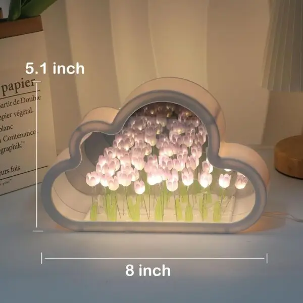 Modern Style Pretty Tulip Flowers Glass Light